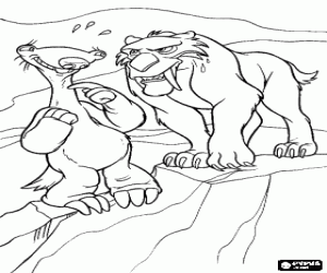 Colora Sid davanti alla tigre Diego