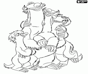 Colora Sid felice con la sua famiglia