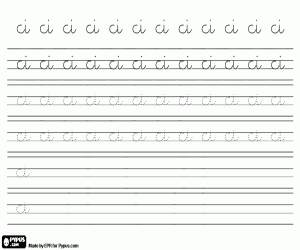 Colora La sillaba CI per scrivere