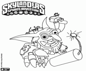 Colora Skylander Boomer con dinamite