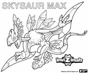 Colora Skysaur Max, sauro Invizimals