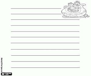 Colora Slitta con i regali, lettera di Natale