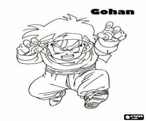 Colora Son Gohan, un guerriero bambino