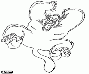 Colora Son Goku trasformato in scimmia gigante