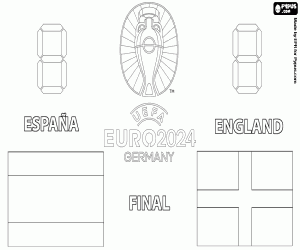 Colora Spagna - Inghilterra, UEFA Euro 2024
