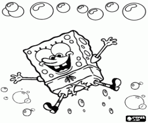 Colora SpongeBob tra le bolle
