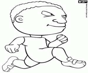 Colora Lo sprint di un atleta