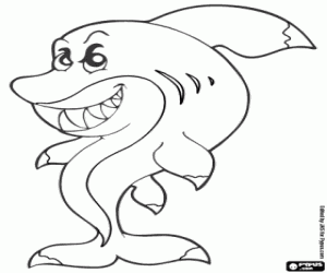 Colora Uno squalo pericoloso