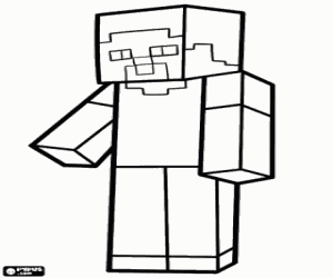 Colora Steve, il personaggio di Minecraft