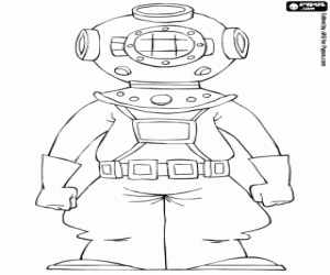 Colora Un subacqueo profondo