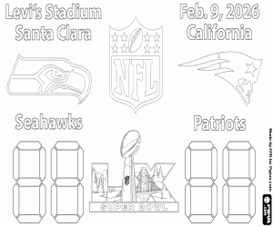 Colora Super Bowl 2026 Seahawks vs Patriots