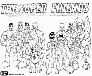Colora Super Friends. Superamici