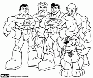 Colora Super Friends, supereroi