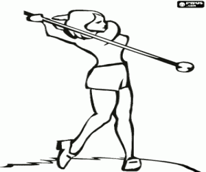 Colora Il swing del giocatore di golf