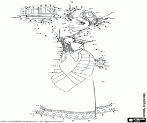 Colora Talia, un disegno di punto per punto