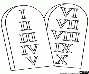 Colora Le tavole della legge