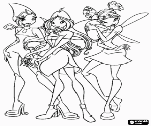 Colora Tecna, Flora e Musa, Winx Club