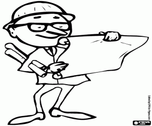 Colora Un tecnico di costruzione