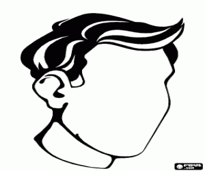 Colora Testa di uomo senza caratteristiche facciali