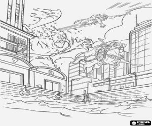 Colora Thor contro il gigante di fuoco