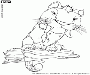 Colora La tigre strana dalla Croods