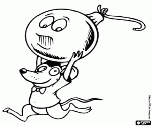 Colora Un topo e una sfera di Natale