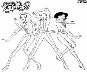 Colora Totally Spies con costumi di spia