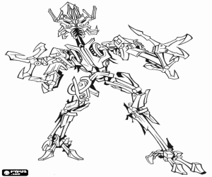 Colora Transformer robot con lame