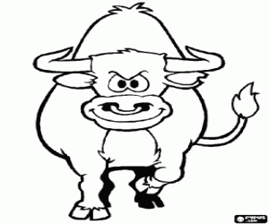 Colora Un toro aggressivi
