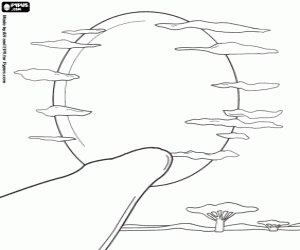 Colora Un tramonto nella savana africana