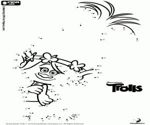 Colora Unire puntini di Poppy, Trolls