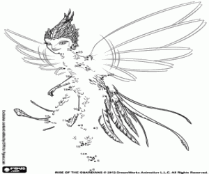 Colora Unisci i puntini della Fata dei dentini