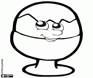 Colora Un uovo sodo sorridente