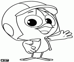 Colora Valeriano, il pulcino con il casco