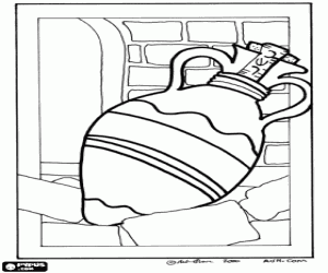 Colora Vaso di ceramica con cibo kosher