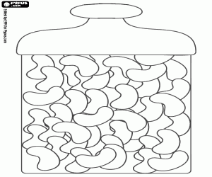 Colora Vaso con prelibatezze come i fagioli