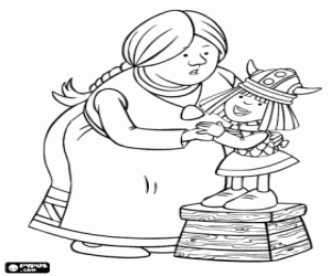 Colora Vicky il Vichingo con la madre Ylva