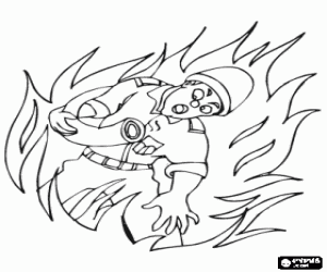 Colora Vigile del fuoco tra le fiamme