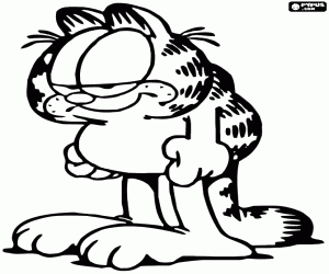 Colora Il volto assonnato di Garfield