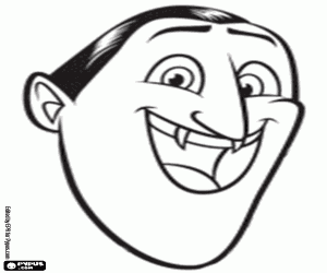 Colora Il volto di Drac il vampiro