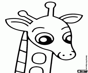 Colora Il volto di una giovane giraffa