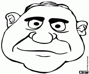 Colora Il volto del presunto criminale