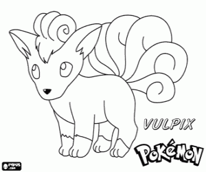 Colora Vulpix, una volpe Pokemon