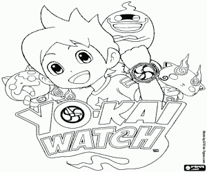 Colora Yo-kai Watch, il logo e personaggi