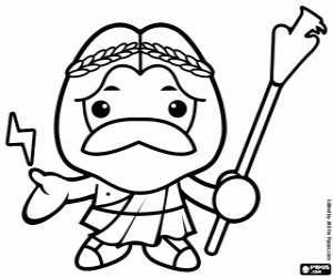 Colora Zeus o Giove, il re degli dèi