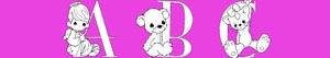 Disegni Alfabeto bambini e animali da colorare