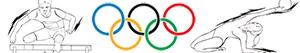 Disegni Sport olimpici. Atletica leggera. Ginnastica. Prove multiple da colorare